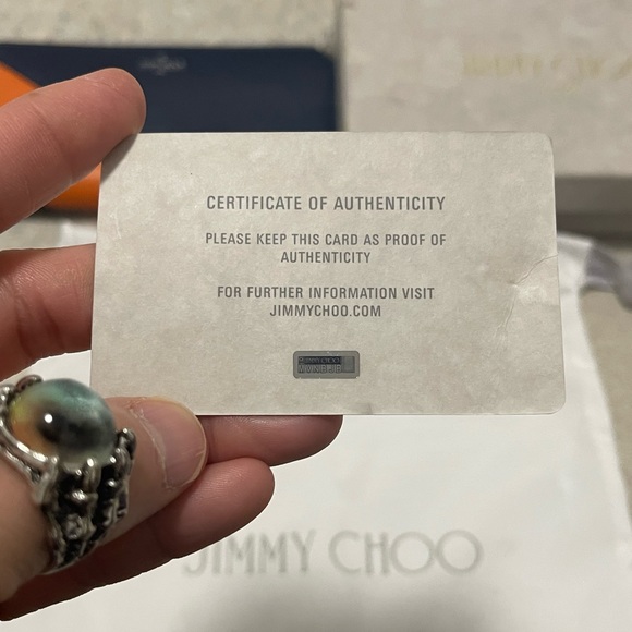 Like New Unisex Jimmy Choo Zip-around Leather Continental Wallet In Navy/Orange - Picture 7 of 14